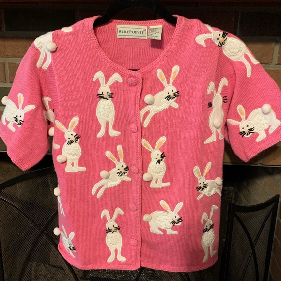 SOLD  90s Easter Bunny bellepointe sweater - Picture 9 of 9